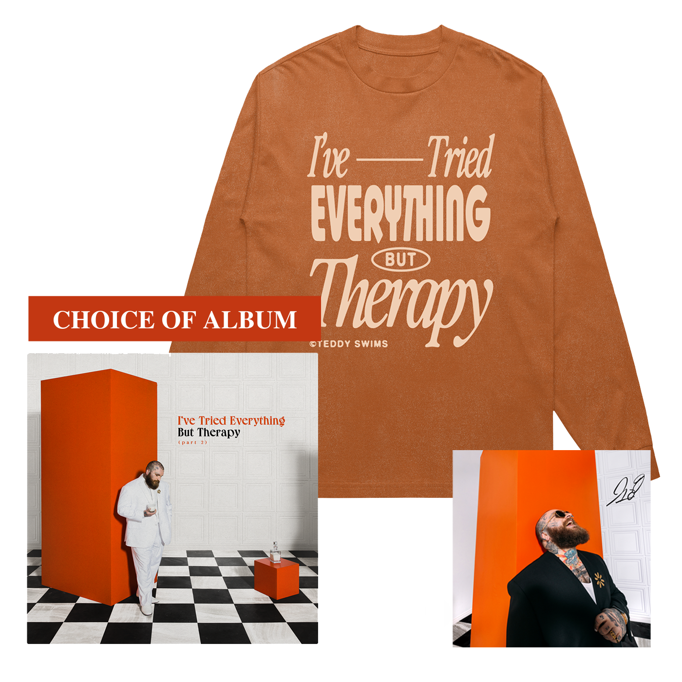 I've Tried Everything Longsleeve + Album Bundle Teddy Swims Official